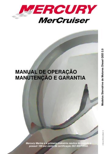 MANUAL DE OPERAÇÃO MANUTENÇÃO E GARANTIA - Mercury