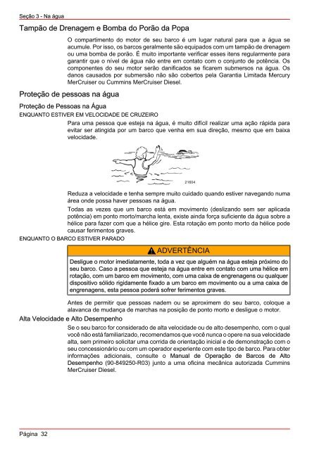 MANUAL DE OPERAÇÃO MANUTENÇÃO E GARANTIA - Mercury