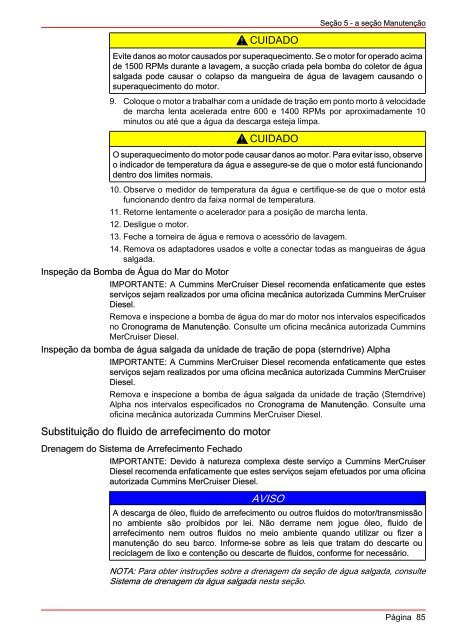 MANUAL DE OPERAÇÃO MANUTENÇÃO E GARANTIA - Mercury