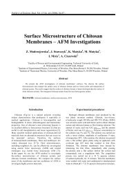 Surface Microstructure of Chitosan Membranes – AFM Investigations