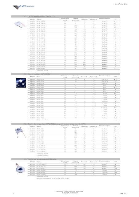 ELECTRÃNICA Y PELTIER LISTA DE PRECIOS 12/0.2 - JHRoerden