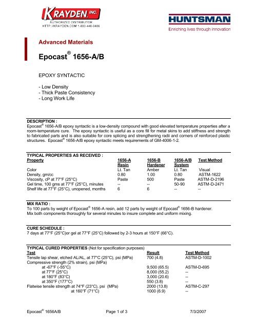 Epocast 1656-A/B - Krayden, Inc.