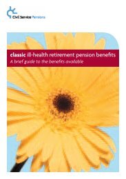 classic ill-health retirement pension benefits - The Civil Service