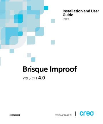 Brisque Improof Installation and User Guide - Kodak