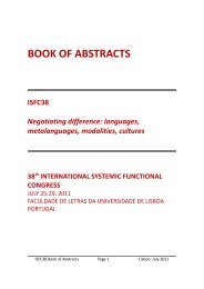 Abstracts - Faculdade de Letras da Universidade de Lisboa