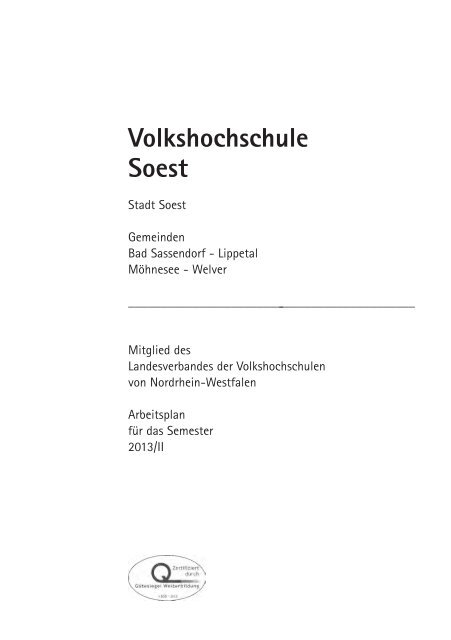 01 Allgemein - Volkshochschule Soest