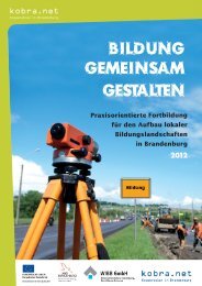 Bildung gemeinsam gestalten - Bildungslandschaften