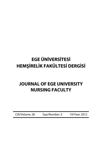 E.Ü. Hemşirelik Fakültesi Dergisi Cilt 28 - Sayı 3 - 2012