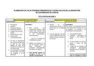 planeacion de las actividades presenciales y extra-aulicas de l