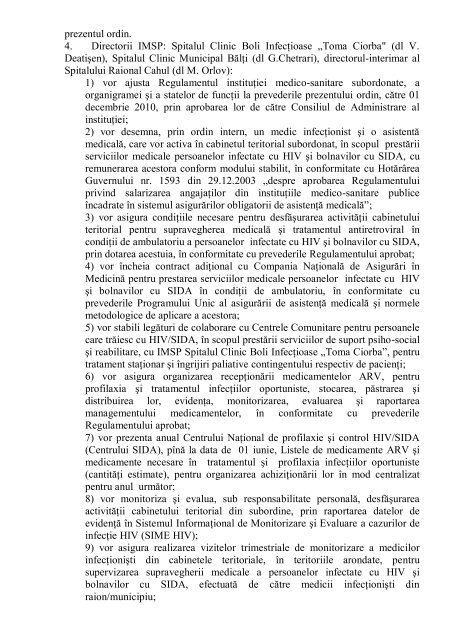 Ordin - HIV and AIDS in the Republic of Moldova / AIDS.MD