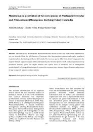 (Monogenea: Dactylogyridae) from India - Scientia Parasitologica