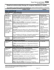 Empirical antimicrobial therapy for surgical infections in adults