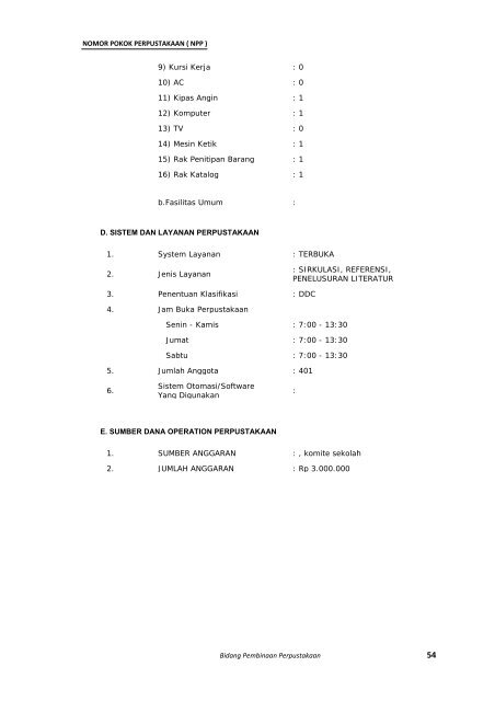 Nomor Pokok Perpustakaan - Badan Perpustakaan dan Kearsipan ...