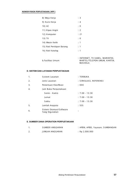 Nomor Pokok Perpustakaan - Badan Perpustakaan dan Kearsipan ...