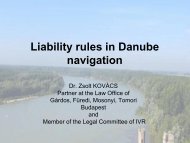 Liability rules in Danube navigation - IVR