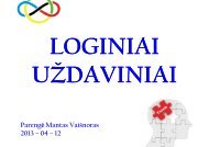 „Loginiai uždaviniai“. M. Vaišnoras. - Vilniaus lietuvių namai