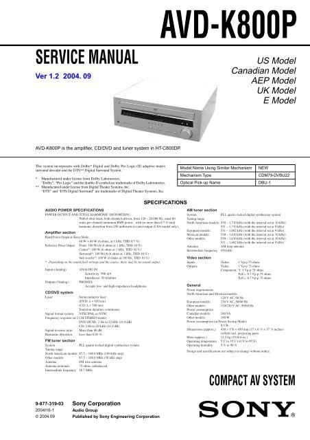 AVD-K800P - Diagramas Gratis - Diagramas electronicos y ...