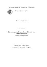 Thermodynamik, kinetische Theorie und Quantenstatistik - Otto-von ...