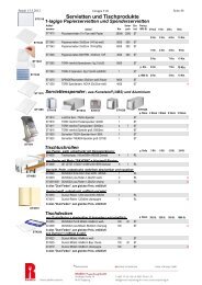 Servietten und Tischprodukte