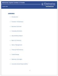 1 Edelweiss Capital Limited: A Profile