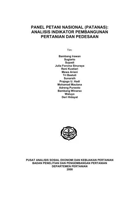 Panel Petani Nasional (PATANAS) - Pusat Sosial Ekonomi dan ...