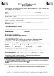 BCU Level 5 Assessment Booking Form V1-0