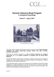 Summer Intensive Study Program - C. G. Jung Institut ZÃ¼rich