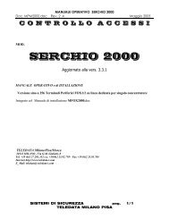 SERCHIO 2000 CONTROLLO ACCESSI - Teledata