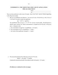 S-1 EXPERIMENT S: THE NERNST EQUATION AND ITS ...