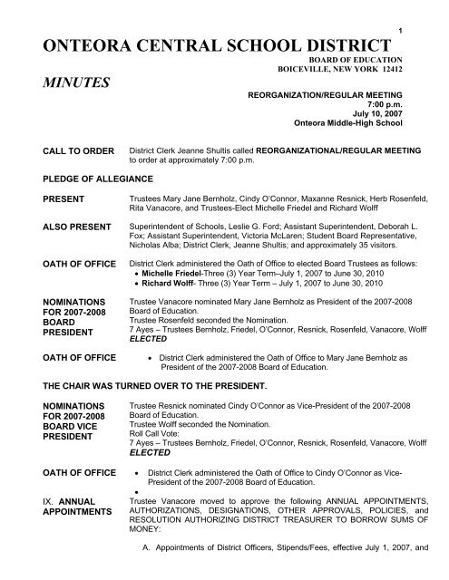 Download All 2007 2008 Minutes Onteora Central School District