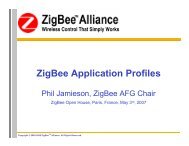 ZigBee Application Profiles - ZigBee Alliance