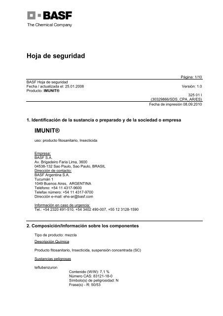 Hoja de Seguridad 2 - Basf