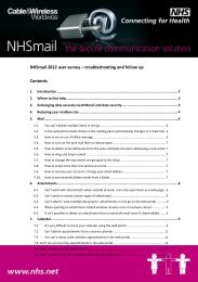 Survey follow-up guidance 2012 (PDF, 815.7kB) - NHS Connecting ...