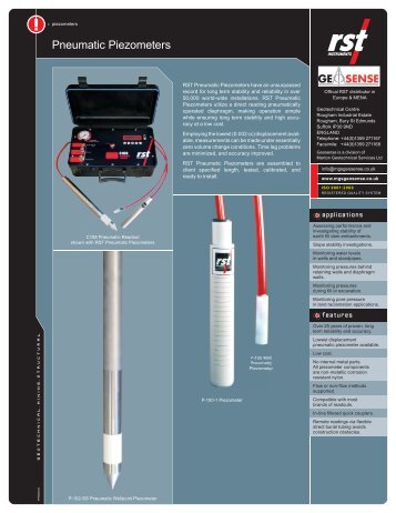 Pneumatic Piezometers - MGS Europe GmbH