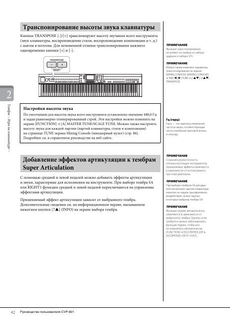 CVP-601 Owner's Manual - К списку статей