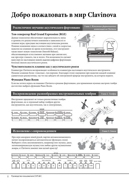 CVP-601 Owner's Manual - К списку статей