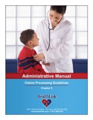 Claims Processing Guidelines - HealthLink