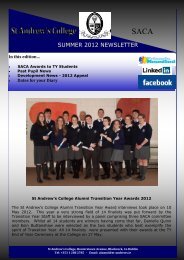 SUMMER 2012 NEWSLETTER - St. Andrew's College, Dublin