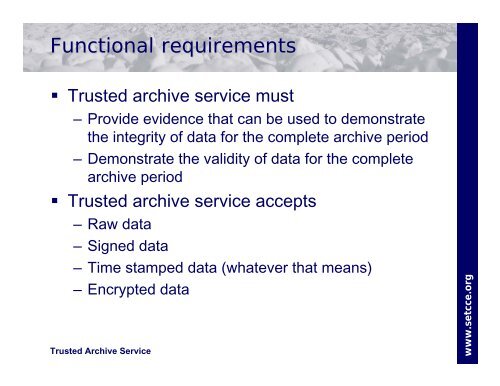 Long Term Preservation of Electronic records - Information Systems ...