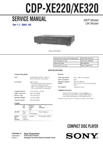 CDP-XE220/XE320 - Page de test