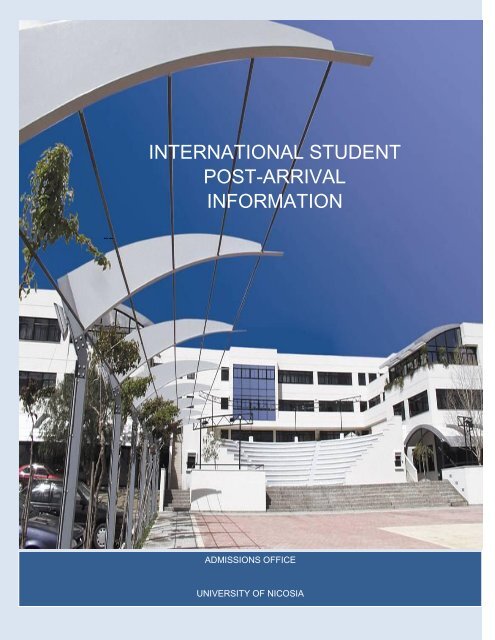 international student post-arrival information - University of Nicosia