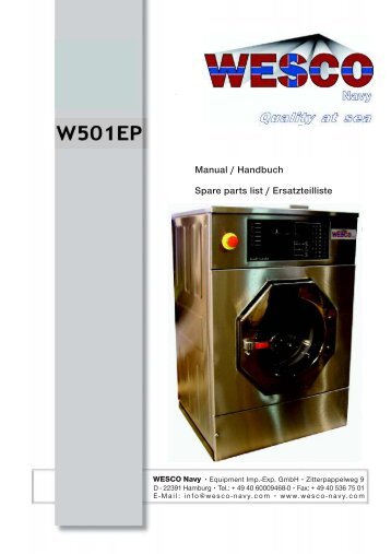 Washing Machine W-501 spare parts - KORRIGIERT - WESCO-Navy