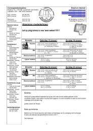 Algemene mededelingen Let op programma is voor twee weken!!!!!!!!