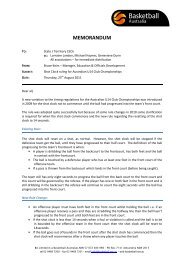 Shot Clock rules for Boys and Girls Australian U14 Club ...