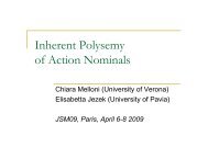 Inherent Polysemy of Action Nominals