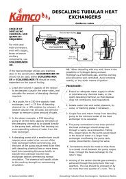 DESCALING TUBULAR HEAT EXCHANGERS - Kamco