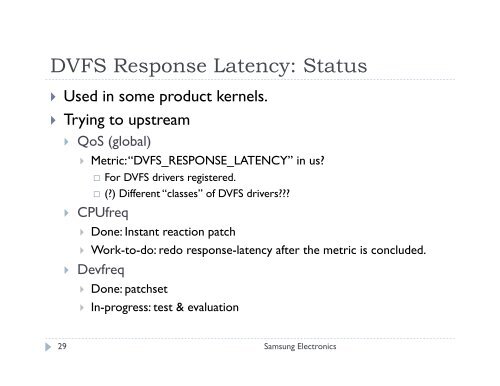 QoS Handling with DVFS (CPUfreq & Devfreq) - The Linux Foundation