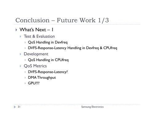 QoS Handling with DVFS (CPUfreq & Devfreq) - The Linux Foundation