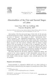 Abnormalities of the first and second stages of labor - utili