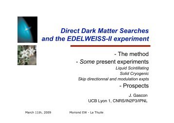 Direct Dark Matter Searches and the EDELWEISS-II experiment